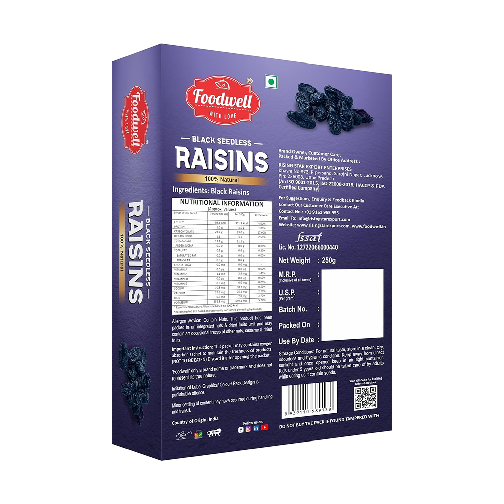 Black Seedless Raisins